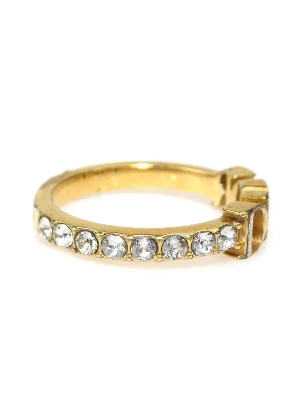 Auth Christian Dior Ring Gold #302834C16B